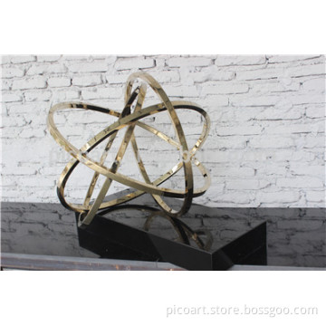 Abstract Pentacle metal sculpture